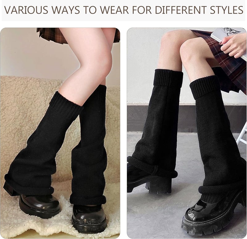 HEMOUR Leg Warmers for Women, Y2K Legwarmers Girls, Fall Winter Halloween Gifts, Harajuku Cutecore Gothic Fashion Accessories - Image 2